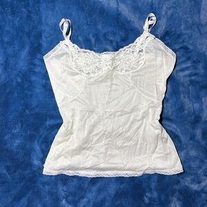 Vintage White Satin Cami